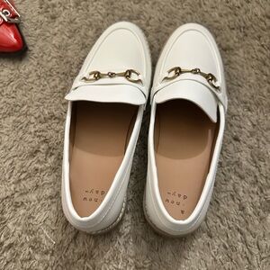 a new day White Loafers with Gold Accent